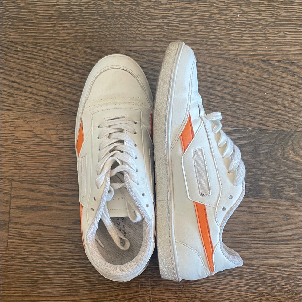 Oliver Cabell Cream and Orange Sneakers